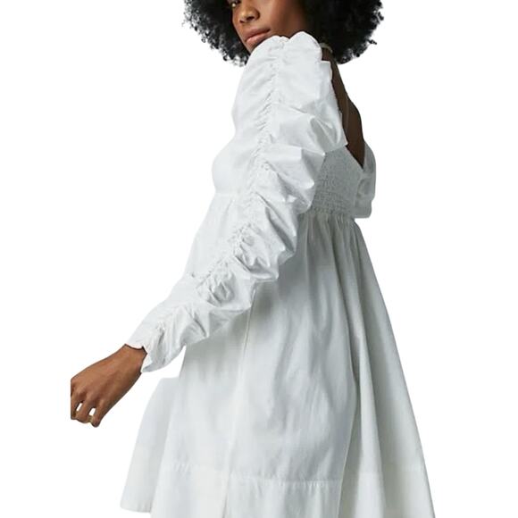 Free People White Color Lindsay Rose Babydoll Dress in Red Size Extra Small XS - Picture 3 of 15